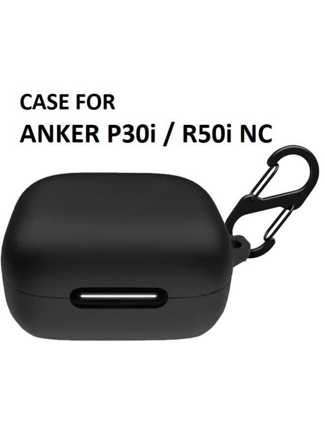 جراب سيليكون لسماعات Anker Soundcore P30i، جراب مقاوم للصدمات مع حلقة تثبيت - Image 1